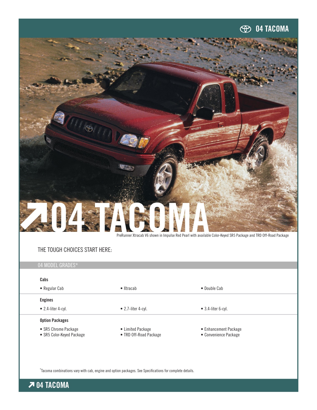 2004 Toyota Tacoma Brochure Page 1